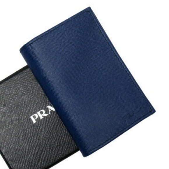 Prada Case Business Holder Blue Saffiano Leather - Picture 1 of 3